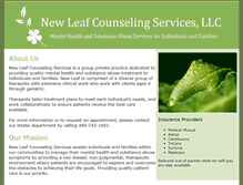 Tablet Screenshot of counselingwithnewleaf.com